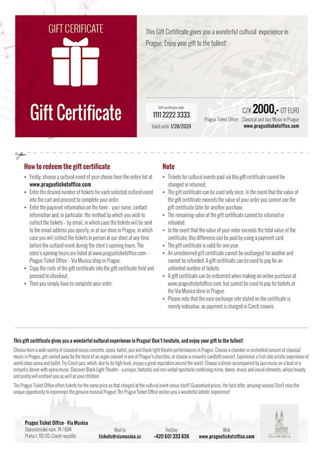 how to get use the gift certificate prague ticket office gift certificate form